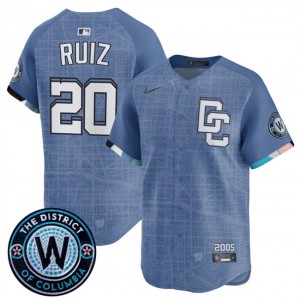 MLB Nationals 20 Keibert Ruiz Blue 2025 City Connect Nike Cool Base Men Jersey