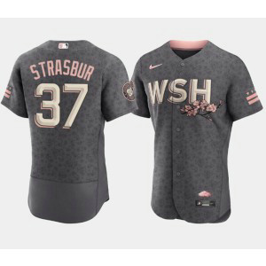 MLB Nationals 37 Stephen Strasburg 2022 Gray City Connect Cherry Blossom Nike Flexbase Men Jersey MLB Nationals 37 Stephen Strasburg 2022 Gray City Connect Cherry Blossom Nike Flexbase Men Jersey