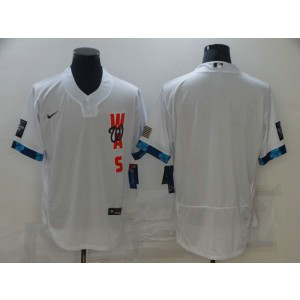 MLB Nationals Blank White 2021 All-Star Flexbase Men Jersey