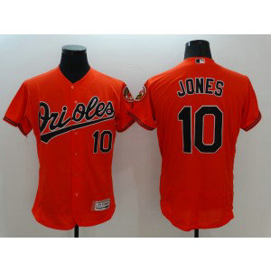 MLB Orioles 10 Adam Jones Orange Flexbase Men Jersey