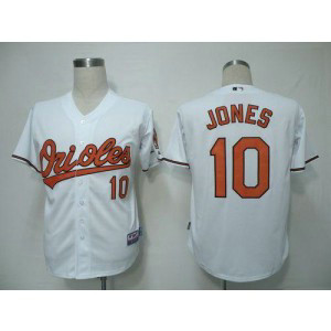 MLB Orioles 10 Adam Jones White Cool Base Youth Jersey
