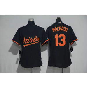 MLB Orioles 13 Manny Machado Black Cool Base Women Jersey