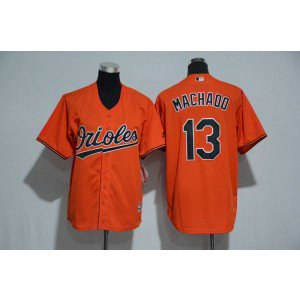 MLB Orioles 13 Manny Machado Orange Cool Base Youth Jersey