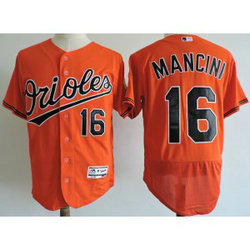 MLB Orioles 16 Trey Mancini Orange Flexbase Men Jersey