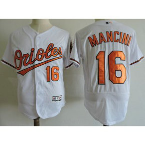 MLB Orioles 16 Trey Mancini White Flexbase Men Jersey