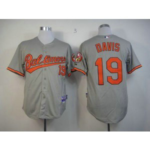 MLB Orioles 19 Chris Davis Grey Cool Base Men Jersey