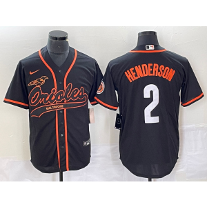 MLB Orioles 2 Henderson Black Baseball Nike Cool Base Men Jersey MLB Orioles 2 Henderson Black Baseball Nike Cool Base Men Jersey