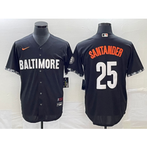 MLB Orioles 25 SANTANDER Black 2023 City Connect Nike Cool Base Men Jersey