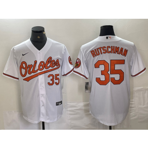 MLB Orioles 35 Adley Rutschman White Nike Cool Base Men Jersey