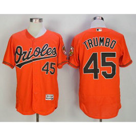 MLB Orioles 45 Mark Trumbo Orange Flexbase Men Jersey MLB Orioles 45 Mark Trumbo Orange Flexbase Men Jersey