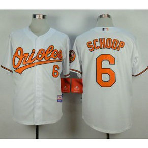 MLB Orioles 6 Jonathan Schoop White Cool Base Men Jersey