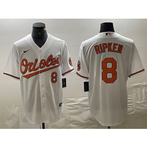 MLB Orioles 8 Cal Ripken Jr. White Nike Cool Base Men Jersey MLB Orioles 8 Cal Ripken Jr. White Nike Cool Base Men Jersey