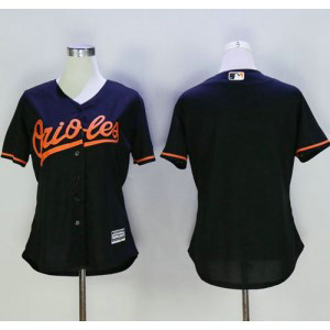 MLB Orioles Blank Black Alternate Women Jersey