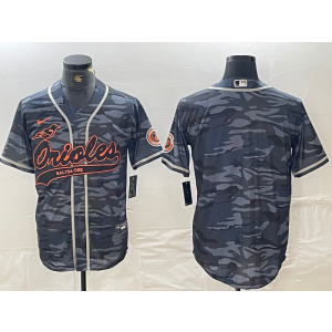 MLB Orioles Blank Black Camo Nike Cool Base Men Jersey