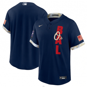 MLB Orioles Blank Navy 2021 All-Star Cool Base Men Jersey