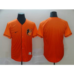 MLB Orioles Blank Orange Drift Fashion Men Jersey