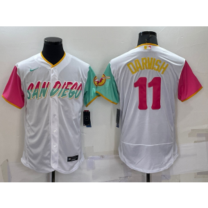 MLB Padres 11 Yu Darvish White 2021 City Connect Cool Base Men Jersey