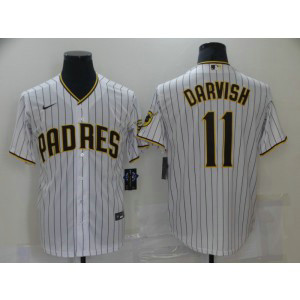 MLB Padres 11 Yu Darvish White Nike Cool Base Men Jersey