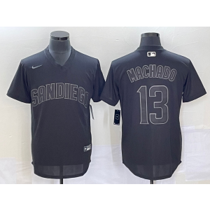 MLB Padres 13 Manny Black Nike Cool Base Men Jersey