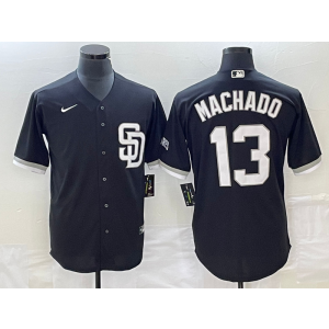 MLB Padres 13 Manny Machado Black Nike Cool Base Men Jersey MLB Padres 13 Manny Machado Black Nike Cool Base Men Jersey