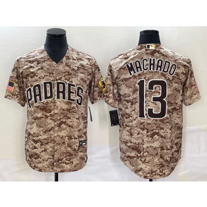MLB Padres 13 Manny Machado Camo Nike Cool Base Men Jersey