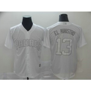 MLB Padres 13 Manny Machado El Ministro White 2019 Players Weekend Player Men Jersey