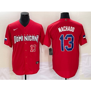 MLB Padres 13 Manny Red 2023 World Series Nike Cool Base Men Jersey