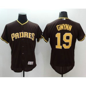 MLB Padres 19 Tony Gwynn Brown Flexbase Men Jersey