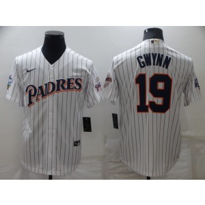 MLB Padres 19 Tony Gwynn Throwback Men Jersey