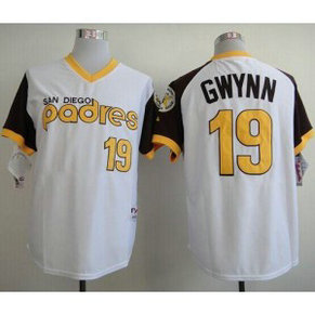 MLB Padres 19 Tony Gwynn White 1978 Turn Back The Clock Men Jersey MLB Padres 19 Tony Gwynn White 1978 Turn Back The Clock Men Jersey
