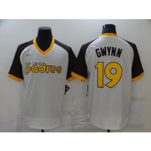 MLB Padres 19 Tony Gwynn White 2020 Nike Cool Base Men Jersey