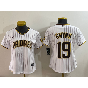 MLB Padres 19 Tony Gwynn White Nike Cool Base Women Jersey MLB Padres 19 Tony Gwynn White Nike Cool Base Women Jersey