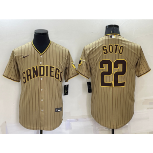 MLB Padres 22 Juan Soto Brown Nike Cool Base Men Jersey MLB Padres 22 Juan Soto Brown Nike Cool Base Men Jersey