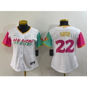 MLB Padres 22 Juan Soto White 2021 City Connect NIke Cool Base Women Jersey