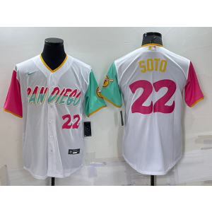MLB Padres 22 Juan Soto White 2021 City Connect Nike Cool Base Men Jerse