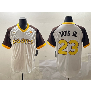 MLB Padres 23 Fernando Tatis Brown Nike Cool Base Men Jersey