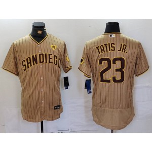 MLB Padres 23 Fernando Tatis Jr. Brown Nike Flexbase Men Jersey