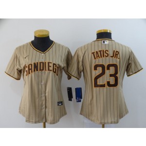 MLB Padres 23 Fernando Tatis Jr. Grey 2020 Nike Cool Base Women Jersey