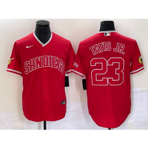 MLB Padres 23 Fernando Tatis Jr. Red Nike Cool Base Men Jersey