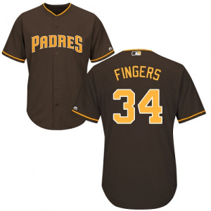 MLB Padres 34 Rollie Fingers Brown Cool Base Men Jersey MLB Padres 34 Rollie Fingers Brown Cool Base Men Jersey