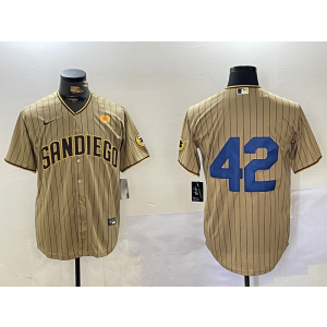 MLB Padres 42 Brown Nike Cool Base Men Jersey MLB Padres 42 Brown Nike Cool Base Men Jersey