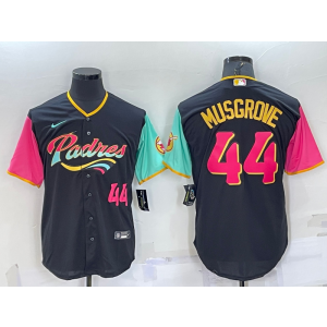 MLB Padres 44 Joe Musgrove Black 2021 City Connect Nike Cool Base Men Jersey