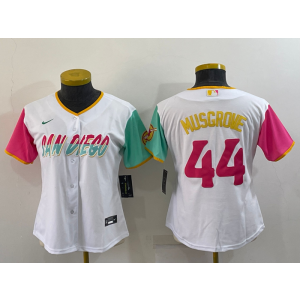 MLB Padres 44 Joe Musgrove White 2021 City Connect Nike Cool Base Women Jersey