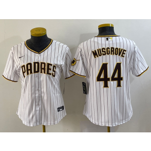 MLB Padres 44 Joe Musgrove White Nike Cool Base women Jersey