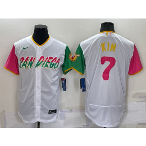MLB Padres 7 Ha Seong Kim White 2021 City Connect Cool Base Men Jersey MLB Padres 7 Ha Seong Kim White 2021 City Connect Cool Base Men Jersey