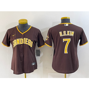 MLB Padres 7 Kim Brown Nike Cool Base Women Jersey