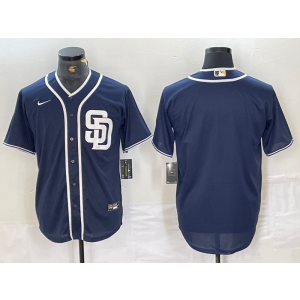 MLB Padres Bank Navy Nike Cool Base Men Jersey