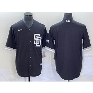 MLB Padres Blank Black Nike Cool Base Men Jersey