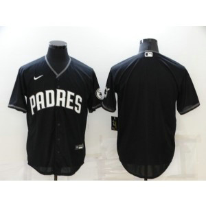 MLB Padres Blank Black Nike Cool Base Men Jersey