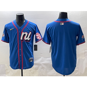 MLB Padres Blank Blue National League 2025 All Star Nike Cool Base Men Jersey MLB Padres Blank Blue National League 2025 All Star Nike Cool Base Men Jersey